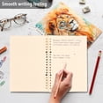 thumbnail image 5 of Lion Head Painting Ring Binder Notebook Journey Note Diary College Ruled Spiral Notebook Study Loose Leaf Paper A5 60 Pages, 5 of 8