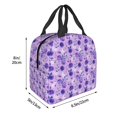 thumbnail image 3 of Honeii Violet Print Lunch Bag Women, Lunch Box Lunch Bag for Women Adult Men, Small Leakproof Cute Lunch Tote Large Capacity Reusable, 3 of 8