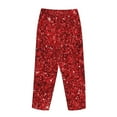 thumbnail image 5 of Balery Red Glitter print Women's Pajama Pants,Ultra Lightweight Pjs,Lounge Pant-X-Large, 5 of 9