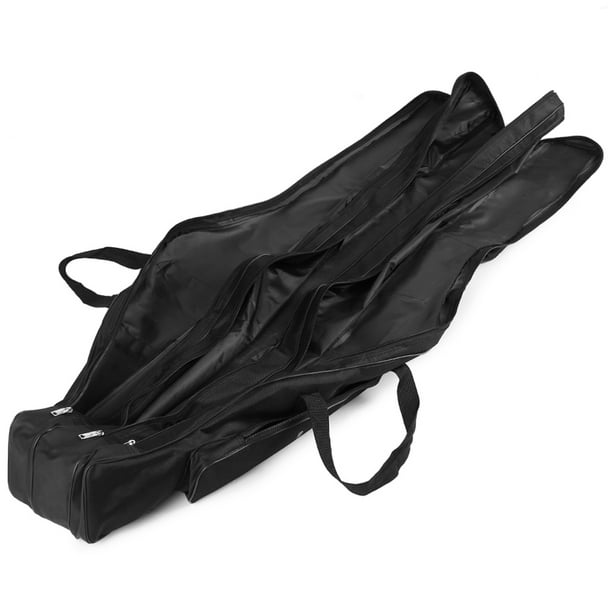 Lixada 130cm150cm Three Layers Fishing Bag Portable Folding Fishing Rod Reel Tackle Tool Carry Case Carrier Travel Bag Black 130cm