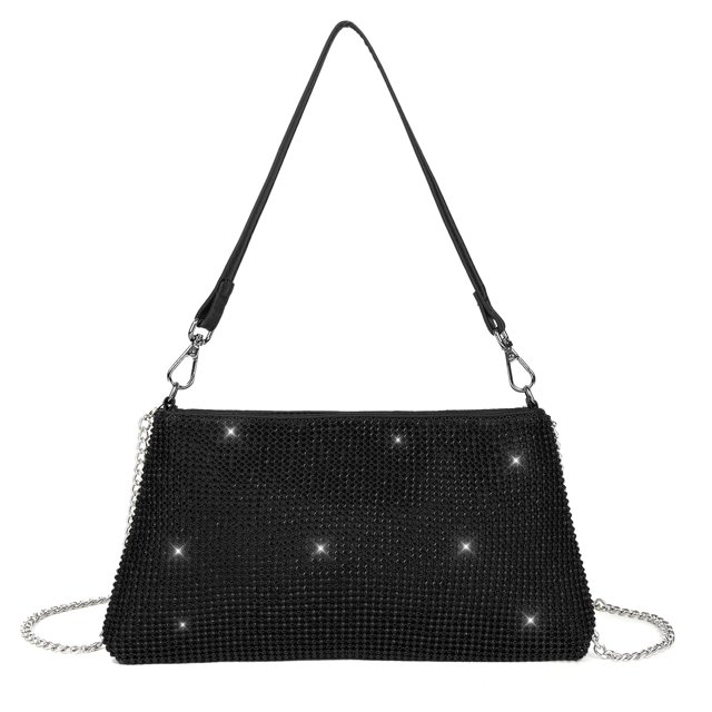 Bolso de mano de noche Valleycomfy Bling Rhinestone para mujer