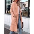 thumbnail image 5 of Women'S Open Front Knited Loose Cardigan Casual Long Sleeve Draped Knit Pockets Long Jackets Sweater Pink XXL, 5 of 7