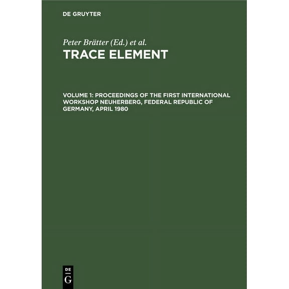 Proceedings of the First International Workshop Neuherberg, Federal Republic of Germany, April 1980, (Hardcover)