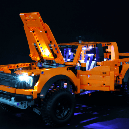 REGO Design LED Creative Lighting Building Kit Set for Ford Raptor F-150, Collectible, 1 Pack