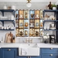 thumbnail image 2 of Watercolor Coffee Kitchen Curtains 84 Inch Length, Retro Coffee Patchwork Grommet Top Bedroom Living Room Curtains, Light Filtering Cafe Curtain Drapes 2 Panels Set 104''x84'', 2 of 9