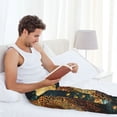thumbnail image 5 of Sikiie Leopard Reading Tarot Cards Pajama Pants Men, PJ Bottoms, Sleep & Lounge Pants-Large, 5 of 6