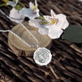thumbnail image 3 of PicturesOnGold.com First Holy Communion Religious Medal Female Adult Scalloped Round (Girl) 1 inch Solid 14K White Gold, 3 of 6