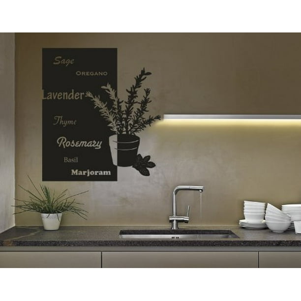 Art Of Herbs Wall Decal Kitchen Sticker Vinyl Home Decor Mural 1348 Dark Red 16in X 18in Com - Herb Kitchen Wall Tiles Art Of Herbs Wall Decal Kitchen Sticker Vinyl Home Decor Mural 1348 Dark Red 16in X 18in Com - Herb Kitchen Wall Tiles