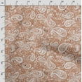 thumbnail image 3 of Soimoi Asian Paisley Print,Cotton Poplin, Sewing Fabric Sold by The Yard 42 Inch Wide,Sewing Craft Quilting/Quilt Making Fabric, Orange, 3 of 5