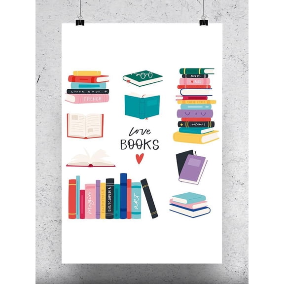 Love Books Design Poster -Image by Shutterstock