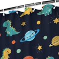 thumbnail image 3 of Dark Blue Dinosaurs Space Pattern Shower Curtain 36"x72" ,Bathroom Decorative Shower Curtains Set with 12 Hooks,Modern Waterproof Washable Shower Curtain, 3 of 6