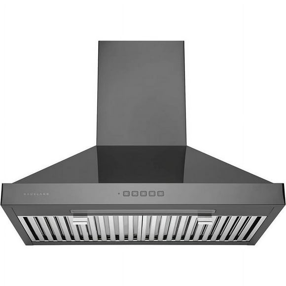 Hauslane Chef Series 30 in Wall Mount Range Hood in Black Stainless Steel