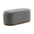 thumbnail image 4 of OakvillePark Lornwell Corduroy Lift Top Storage Bench, Gray, 4 of 9