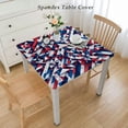 thumbnail image 2 of nygtbtfer Fitted Tablecloth, Contemporary Print Polyester Table Cloth, Polygonal , for Wedding Party Dining Banquet Use, Multicolor White, 2 of 7