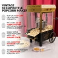 thumbnail image 2 of Nostalgia 2.5 oz Kettle Vintage Tabletop Popcorn Maker, Makes 10 Cups, Black/Gold, KPM528, 2 of 6