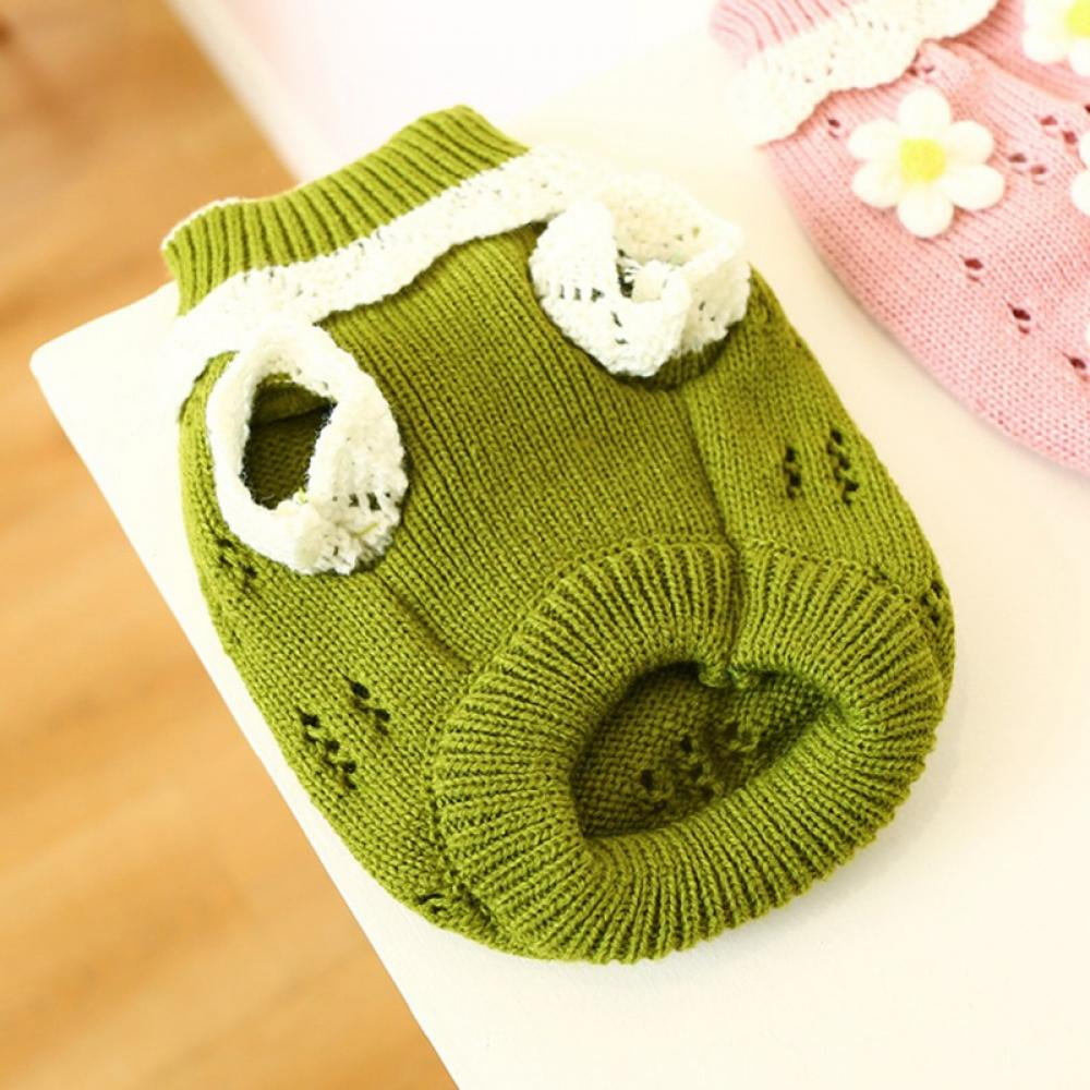 Small Dog Sweater Warm Pet Sweater Cute Knitted Flowers Blossoming Dog Sweaters For Small Dogs Girls Boys, Cat Sweater Dog Sweatshirt Clothes Coat Apparel For Small Dog Puppy Kitten Cat