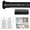black-210-260cm, variant on Spring Tension Curtain Rods Durable Adjustable Length Hanging Extendable Telescopic Poles for Bathroom Kitchen Cupboard No Drill