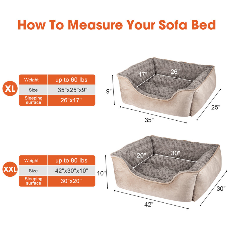 SHU UFANRO Rectangle Dog Bed with Orthopedic Support photo 7