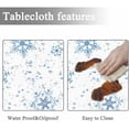 thumbnail image 4 of Table Cloth Snowflakes Round Tablecloth 60 inch Winter Blue Snow Splash Crystal Elegant Ice Spot Tablecloths for Round Tables Small Round Tablecloth Table Cover for Outdoor, 4 of 6
