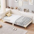 thumbnail image 1 of Costway Twin Size Upholstered Daybed Rivet-Tufted Platform Bed with Metal Legs, 1 of 10