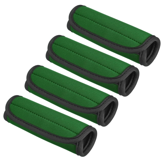 Unique Bargains Luggage Handle Wrap, 4 Pack Neoprene Handbag Grip Cover Protector Identifier with Hook and Loop, Green