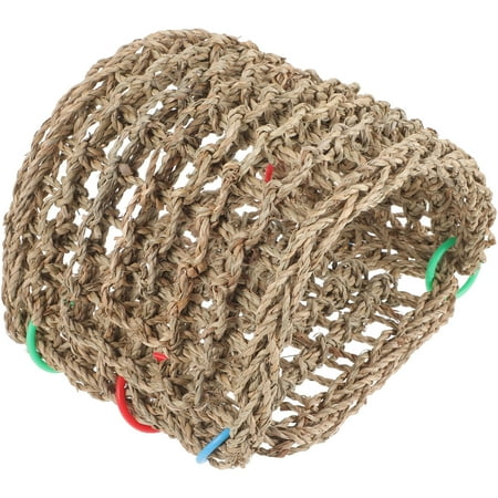 TABLZONE Light Brown Handwoven Straw Bird Nest for Garden Decoration and Parrot Resting Spot TABLZONE Light Brown Handwoven Straw Bird Nest for Garden Decoration and Parrot Resting Spot