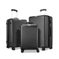 thumbnail image 1 of 3 Piece Luggage Sets Expandable Hardshell Travel Suitcase with Double Spinner Wheels and TSA Lock (Black), 1 of 4