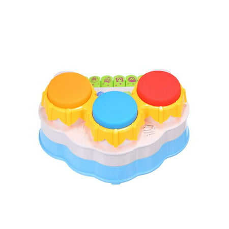 OkrayDirect Hand Drum Toy Three Button Drum Music Piano Gift For One Year Old