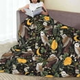 thumbnail image 6 of Rateoe Owls And Plants Print Fuzzy Fleece Throw Blanket Extra Large,Super Soft,Fluffy and Warm Blankets for Couch,Bed,All Season Use (50"x40"), 6 of 8