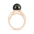 thumbnail image 2 of Angara Tahitian Cultured Pearl and Diamond Loop Ring in 14K Rose Gold for Women | June Birthstone Jewelry for Her, 2 of 8