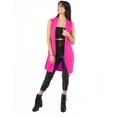 thumbnail image 1 of Maxi chaleco con abertura color Fucsia AMAD Casual para mujer talla S, 1 of 3