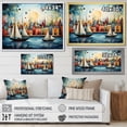 thumbnail image 4 of Designart "Boat curious Sailings II" Cityscapes Floater Framed Canvas Print, 4 of 7