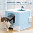 thumbnail image 5 of PAWZ Road Covered Cat Litter Box Large Cat Toilet Box Drawer Type Easy to Clean,Blue, 5 of 13
