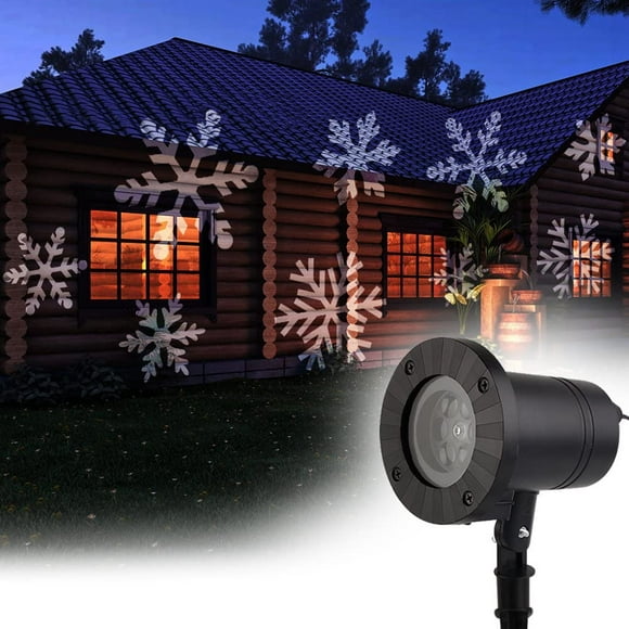 Lumière de Projecteur de Noël Extérieure, Lumières de Flocon de Neige de Noël Projecteur Extérieur Intérieur Résistant aux Intempéries Éclairage Plus Large Led Paysage Éclairage Décoratif pour la Décoration de Fête de Festival de Noël
