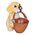 thumbnail image 2 of Estatua de cachorro de animales con cesta, figura de resina de perro, centro de mesa, decoraciones de joyería, caja de almacenamiento para encimera de Soledad estatuas de escritorio, 2 of 9