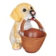 thumbnail image 2 of Estatua de cachorro con cesta, estatuilla de resina para perro, decoraciones de joyería, caja de contenedor de escritorio, caja de almacenamiento de p Macarena estatuas de escritorio, 2 of 8
