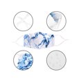 thumbnail image 2 of Cloth Face Mask Reuseable Washable Fabric Cover,2 Pack Marble Blue, 2 of 4