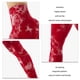 thumbnail image 5 of Leggings sin costuras para mujer, pantalones largos elásticos de cintura alta de fibra de poliuretano de nailon para Fitness, color rojo S, 5 of 6