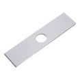 thumbnail image 3 of 10 Inch Sink Hole Cover, Deck Plate for 3-to-1 Hole Bathroom Sink, Rectangle Faucet Escutcheon Plate Brushed Silver, 3 of 5