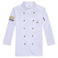 thumbnail image 1 of Chef Uniform Long Sleeve Unisex Catering Work Clothes Kitchen Uniform, 1 of 3