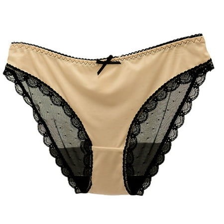 

KDDYLITQ Women Comfort Breathable Sexy Briefs Lace Underwear Seamless Panty