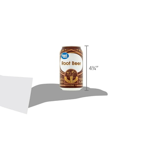Great Value Root Beer Soda Pop, 12 fl oz, 12 Pack Cans