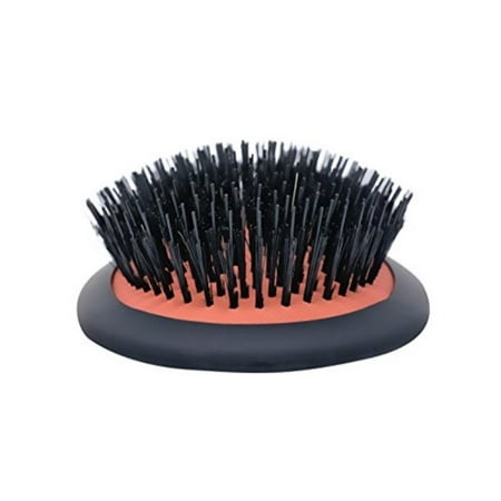 Spornette Large Luxury Cushion Boar and Nylon Bristle Oval Brush (#LX-1) with a Soft Satin No-Slip Handle Best Used for Styling, Smoothing and (Best Hair To Use For Quick Weave Bob)