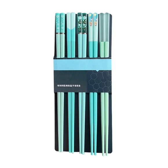 Reusable Chopsticks Set of 5 Pairs Dishwasher Safe Fiberglass Material for Asian Dining Japanese Chinese Cuisine
