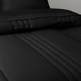 thumbnail image 5 of HIG 7‑Piece Bed in a Bag Comforter Set, Solid Light Black Vertical Channel Quilted, Soft Microfiber All‑Season Bedding with Sheets & Pillow Shams, Full Size, 5 of 8