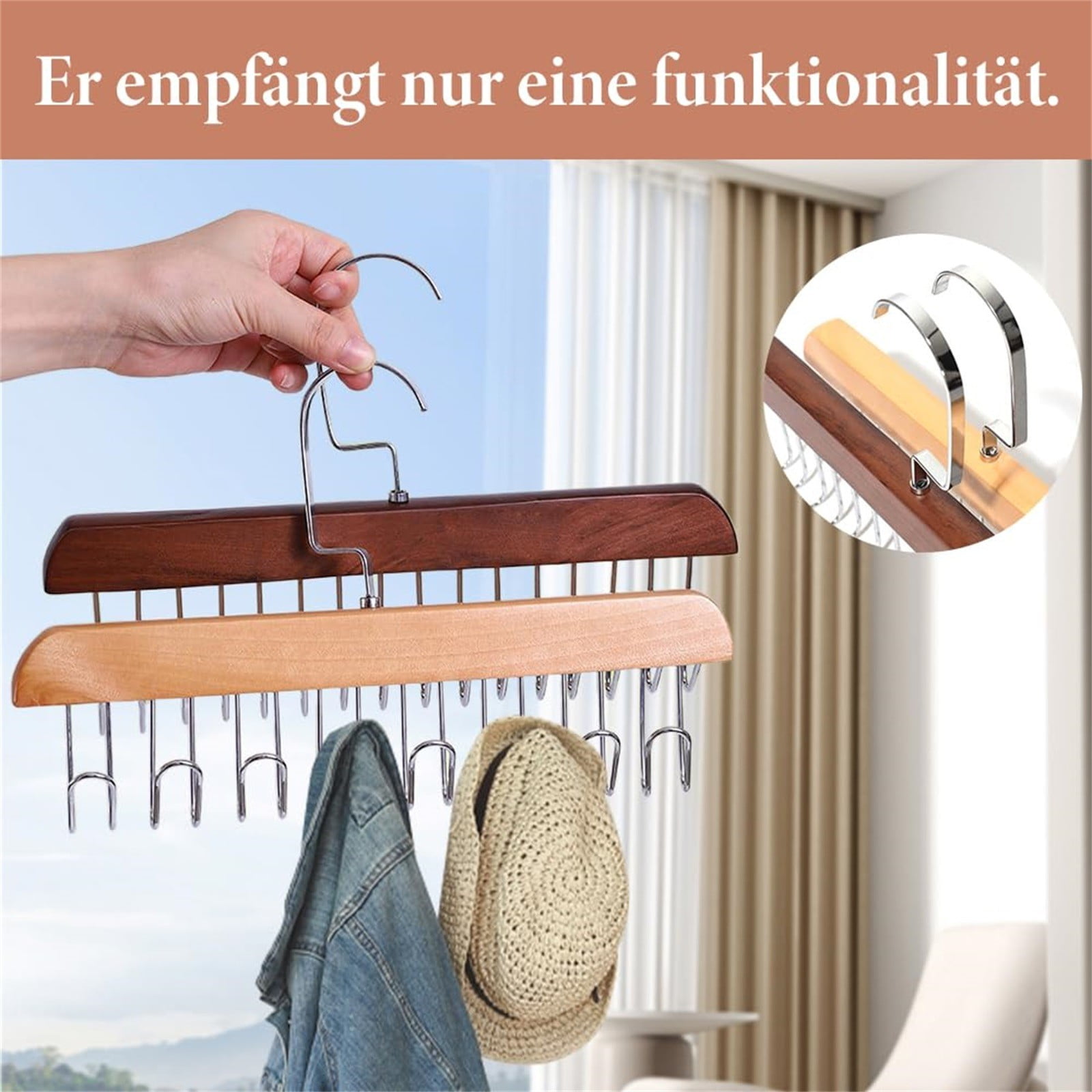 Door Towel Rack 2Pcs Anti Slip Multi Hook Coat Racks Bra Hangers For Closet Organizer With 8 Hooks 360 °Swivel Belt Hanger For Closet For Belt Tie Tank Top Bra Scarf