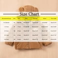 thumbnail image 3 of Hrsba Children's Winter Thickened Hooded Warm Coat Kids Unisex Jacket Fall And Winter Kids Solid Color Zipper Jacket Long Sleeve Fleece Lined Casual Outerwear, 3 of 5
