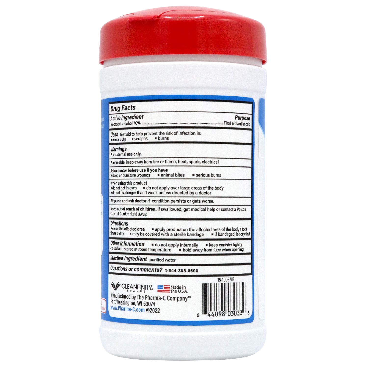 Pharma-C 70% Isopropyl Alcohol Wipes [40 wipes] - image 5 of 8