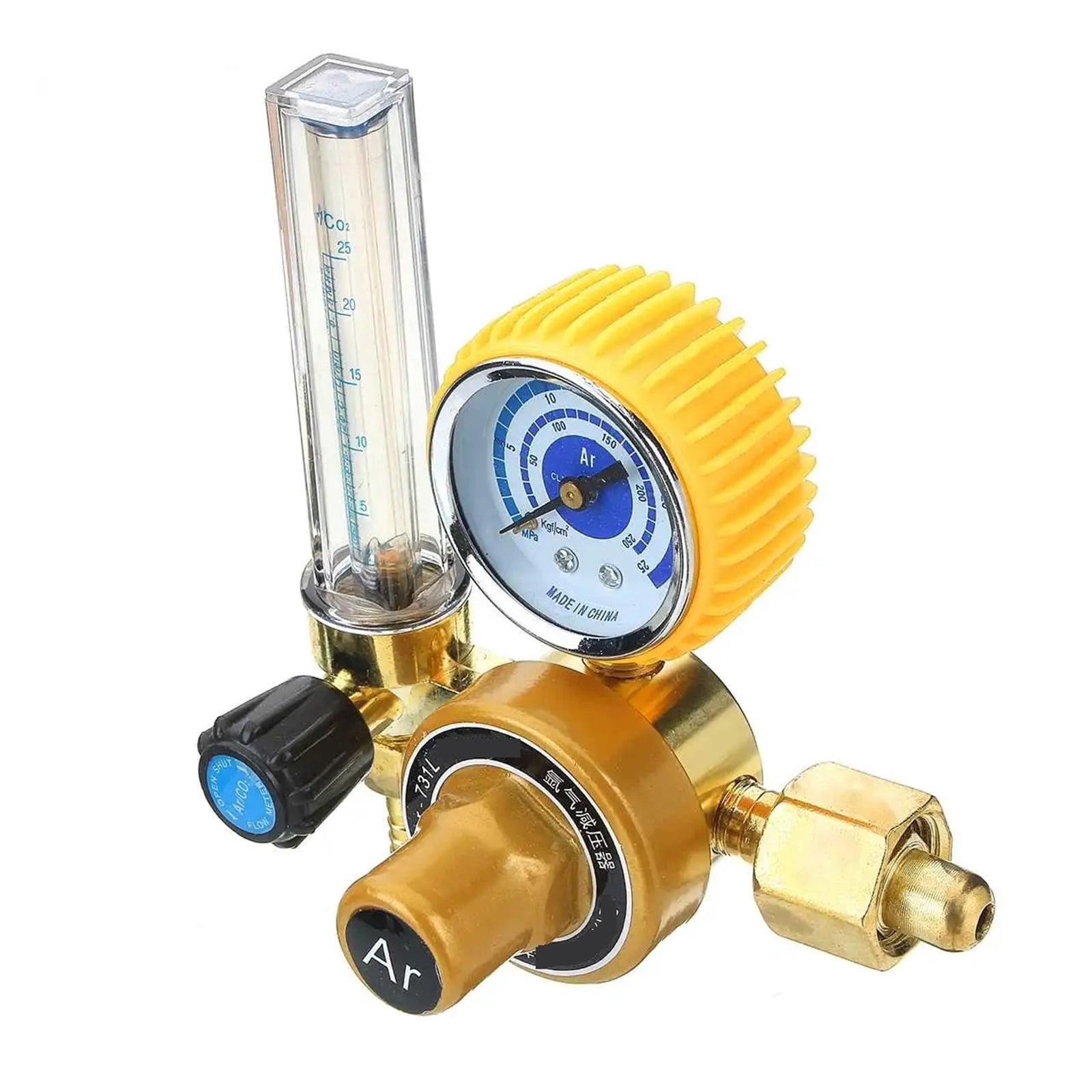 Pressure Reducer G5/8" 0-25Mpa Argon CO2 Mig Tig Flow Meter Gas Regulator Flowmeter Welding Weld Gauge Argon Regulator ,Durable Construction