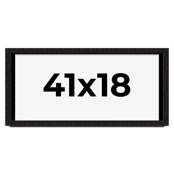 41x18 Shadow Box Black Solid Wood Display Picture Frame | 1 Inch Rabbet Depth | | 1.375 Inch